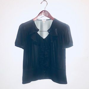 Black sheer blouse
